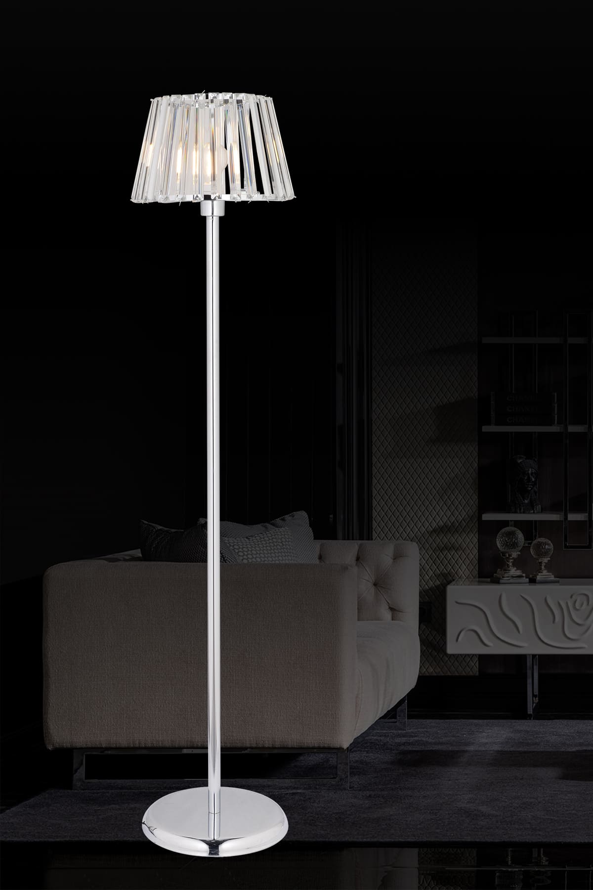 Gaye Taşlı Lambader Avize - Ronisu Aydınlatma